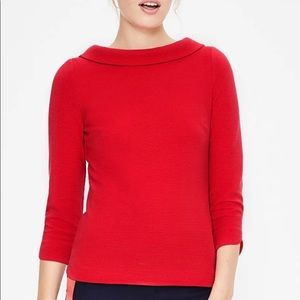 NWOT Boden Sarah Ottoman Top Red US 12